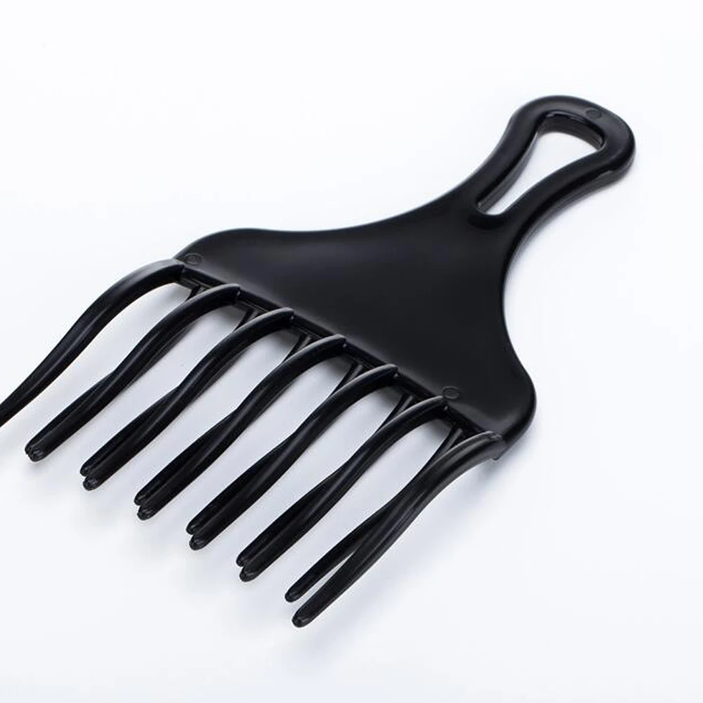 

2pcs Plastic Wide Tooth For Men Detangling Salon Styling Rake Scalp Massager Smooth Durable Comb For Thick Tangled Hair Black L