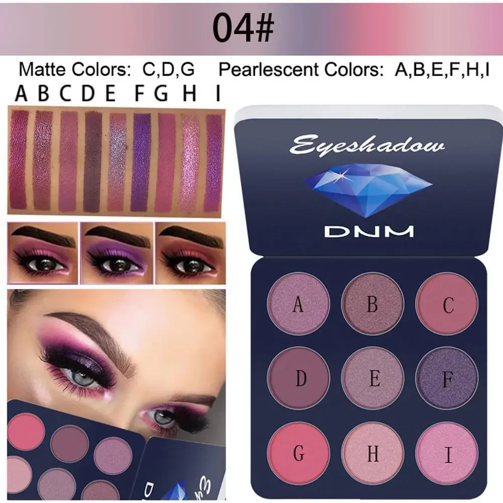 9 Colors Professional Matte Eyeshadow Palette Natural Waterproof Long Lasting Glitter Eyes Makeup Palette Cosmetic Makeup