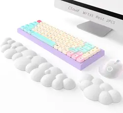 Toetsenbord Cloud Polssteun Traagschuim Toetsenbord Palmsteun Ergonomisch toetsenbord Pad Polssteun voor pijnverlichting Muismatsteun