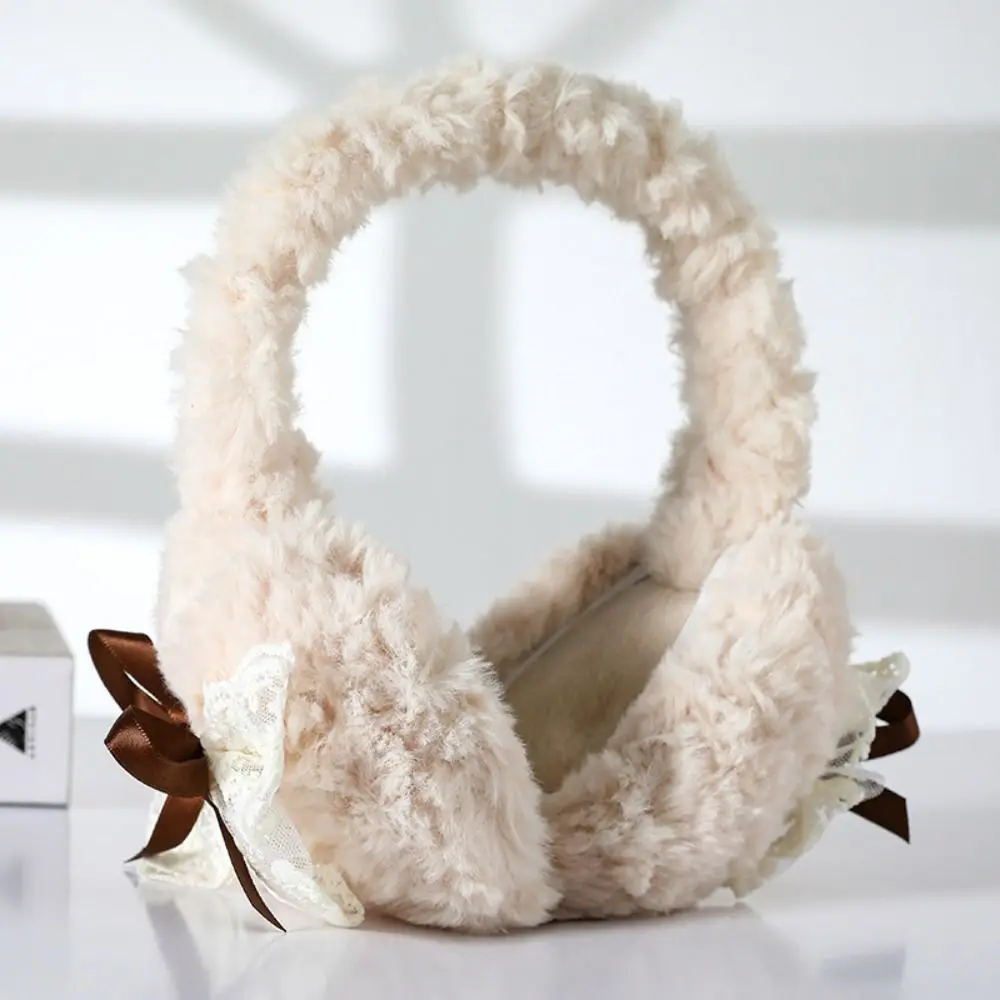 

Модные теплые наушники с бантом, однотонные складные складные ушанки, утолщенные зимние наушники, теплая защита ушей на открытом воздухе