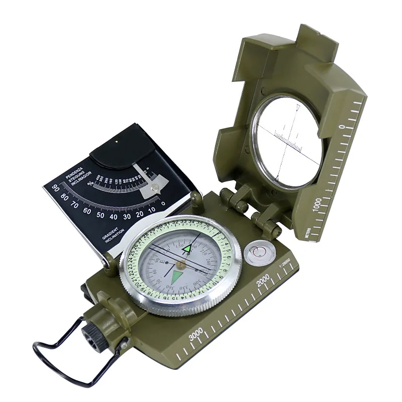 

Multifunctional Compass Outdoor Sports High Precision Compass Slope Meter Professional Luminous Sports Portable Compass