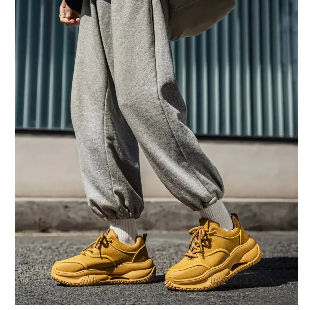 

New Men's Thick Soled Men's Shoes Casual Sports Shoes Running Shoes Outdoor Plus Size Hiking and Mountaineering Shoes Anti Slip