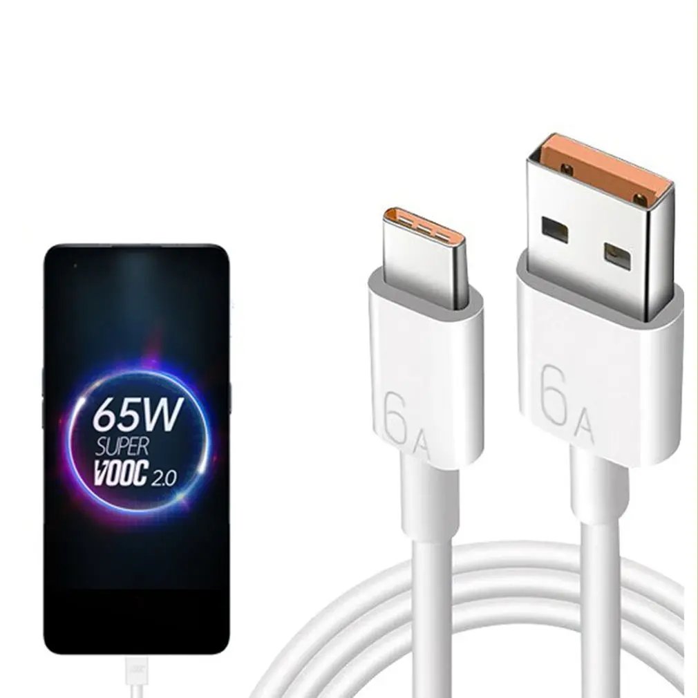 Kabel pengisi daya Cepat isi daya Super cepat 6A aman kabel USB Data Tipe C kuat kecepatan tinggi tipe-c 1m memperkuat sambungan