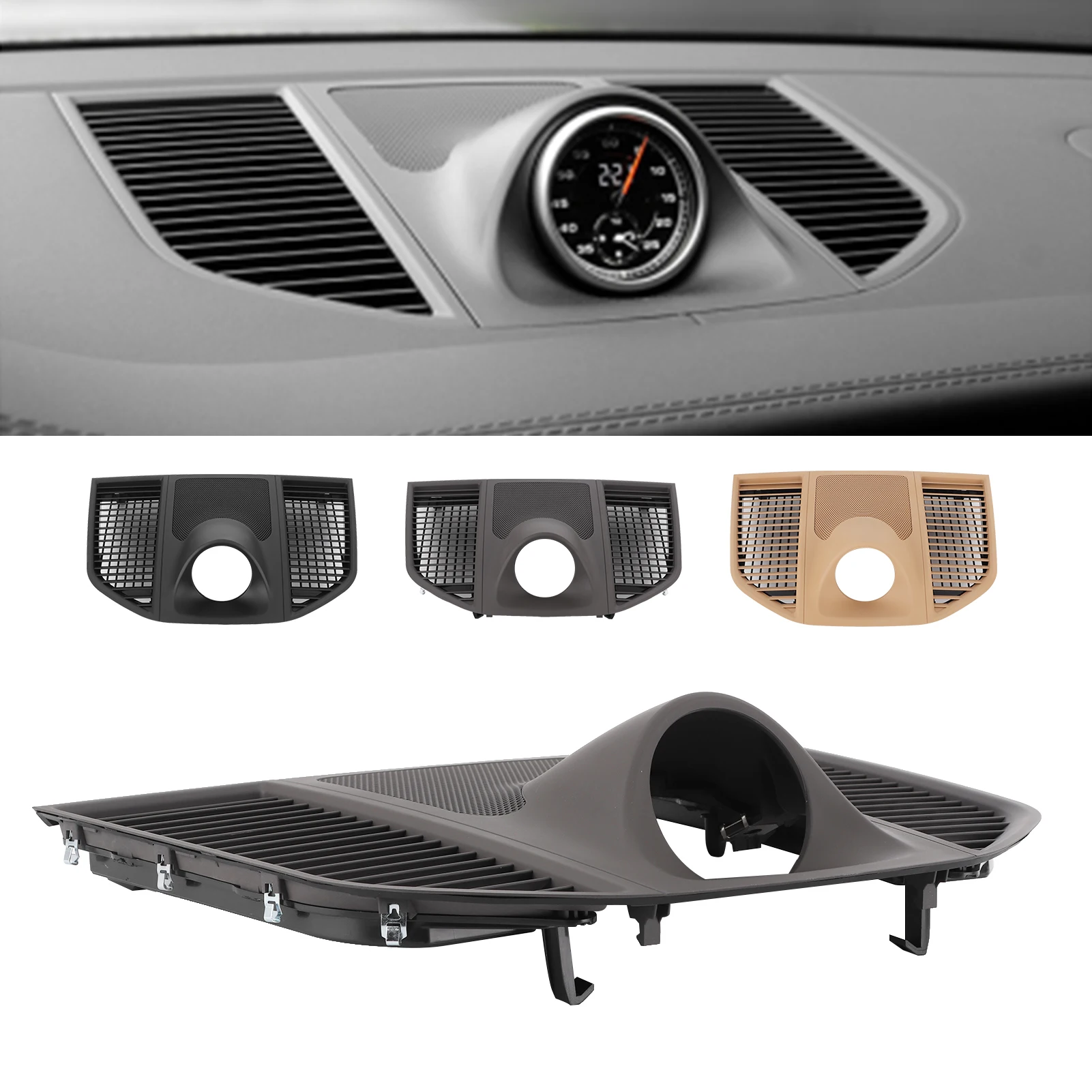 

Dash Clock Cover Bezel 95B858189C Dashboard Panel Trim Fit for 2014-2020 Dash Clock Bezel Dashboard Panel Cover