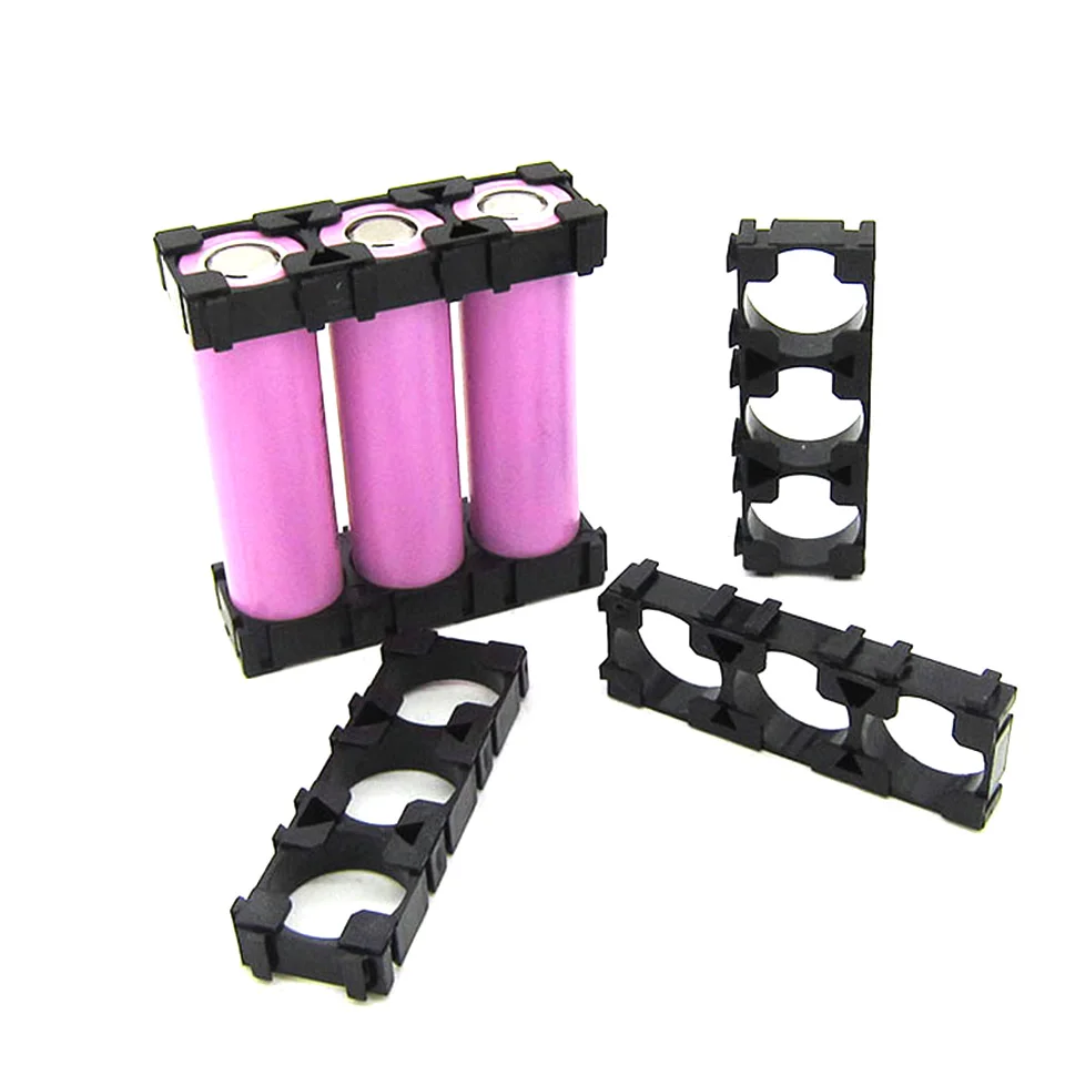10 Pcs 1*3 18650 Battery Spacer Radiating Holder 18650 Bracket Electric Car Bike Toy 1x3 18650 Battery Holder
