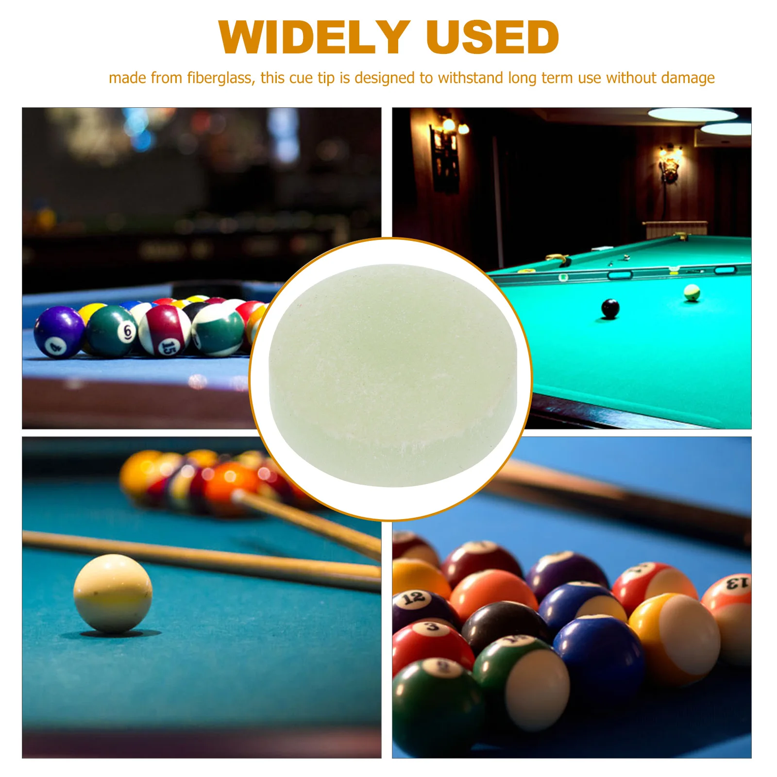 

Billiard Club Hard Pool Tips Replacement Kit Glassfiber Joint Protectors for Cues