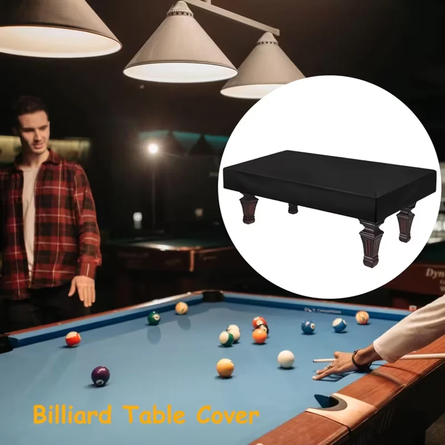 Billiard Table Cover 210D Waterproof Dustproof Stain Resistant Pool Table Protector Fit 7FT 8FT 9FT Billiard Table Daily Use
