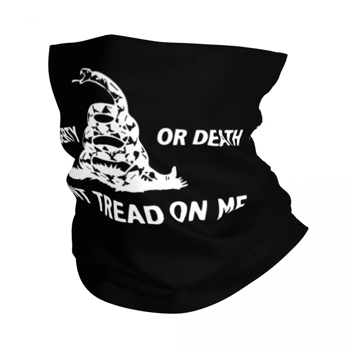 Liberty Or Death Dont Tread On Me Bandana Neck Gaiter Printed Balaclavas Face Mask Scarf Warm Cycling Hiking for Men Women Adult