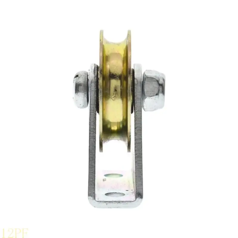 12PF 6Mm Bearing U Concave Pulley 6Mm Steel Wire Rope Guide Pulley Bracket Fixed Pulley for Hardware Accessories