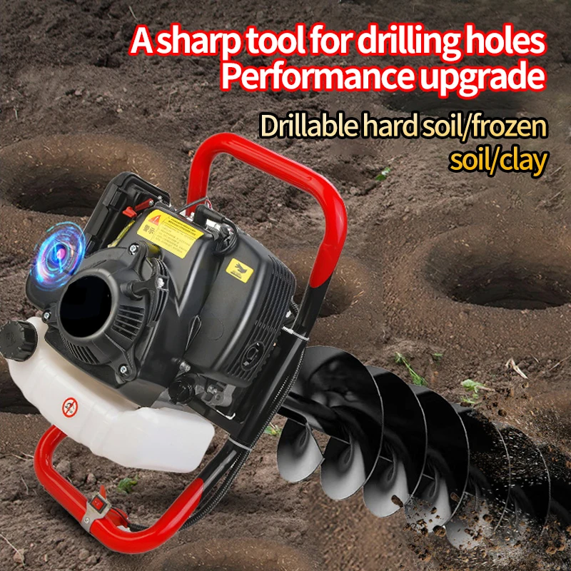 High Power Ground Drilling And Digging Machine Orchard Fertilization  Small Scale Agricultural Drilling And Planting Machine