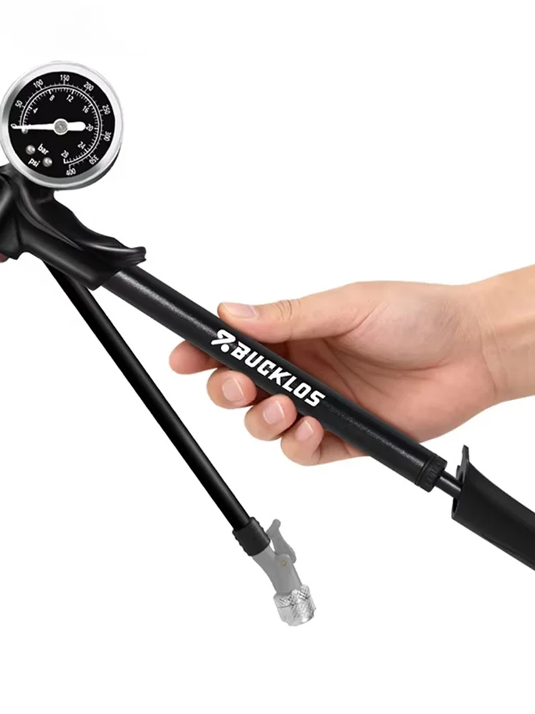 AliExpress NONE Bucklos Portable High Pressure Bike Shock Pump 300 Psi 275 Bar Pressure Gauge 360 Rotating Hose For Mtb Road Bicycle Rear Shock