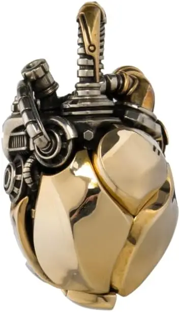 Mechanical Heart Pendant Necklace - Beating Heart Brass Crafts Jewelry Steampunk Halloween Fidget Gift for Men Women