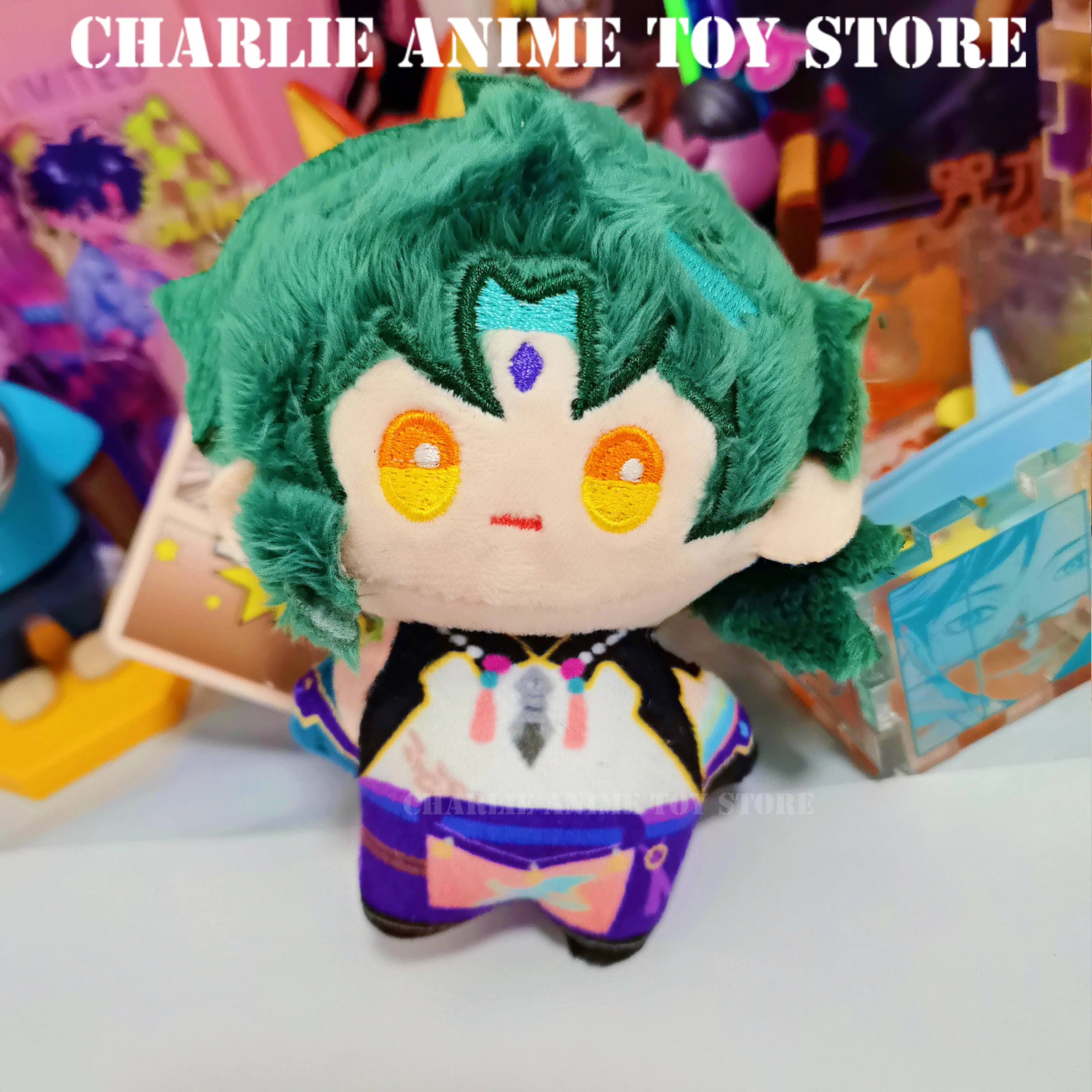 Neue Genshin Impact Plüsch Anhänger Kawaii Wanderer Ganyu Plüsch Puppe 10CM Cosplay Prop Rucksack Dekoration Fan Geschenke