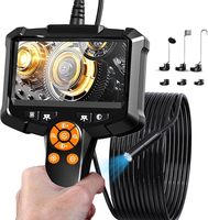 Endoscope Camera with 4.3 Inch IPS HD Screen Borescope Camera HD1080P with 8LED Lights IP67 Waterproof Inspection Camera for Car