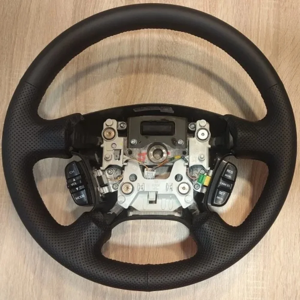 Auto-Innenzubehör Handgenähter Verschleißfester Mikrofaser-Leder-Lenkradbezug für Honda CR-V CRV 2002-2006