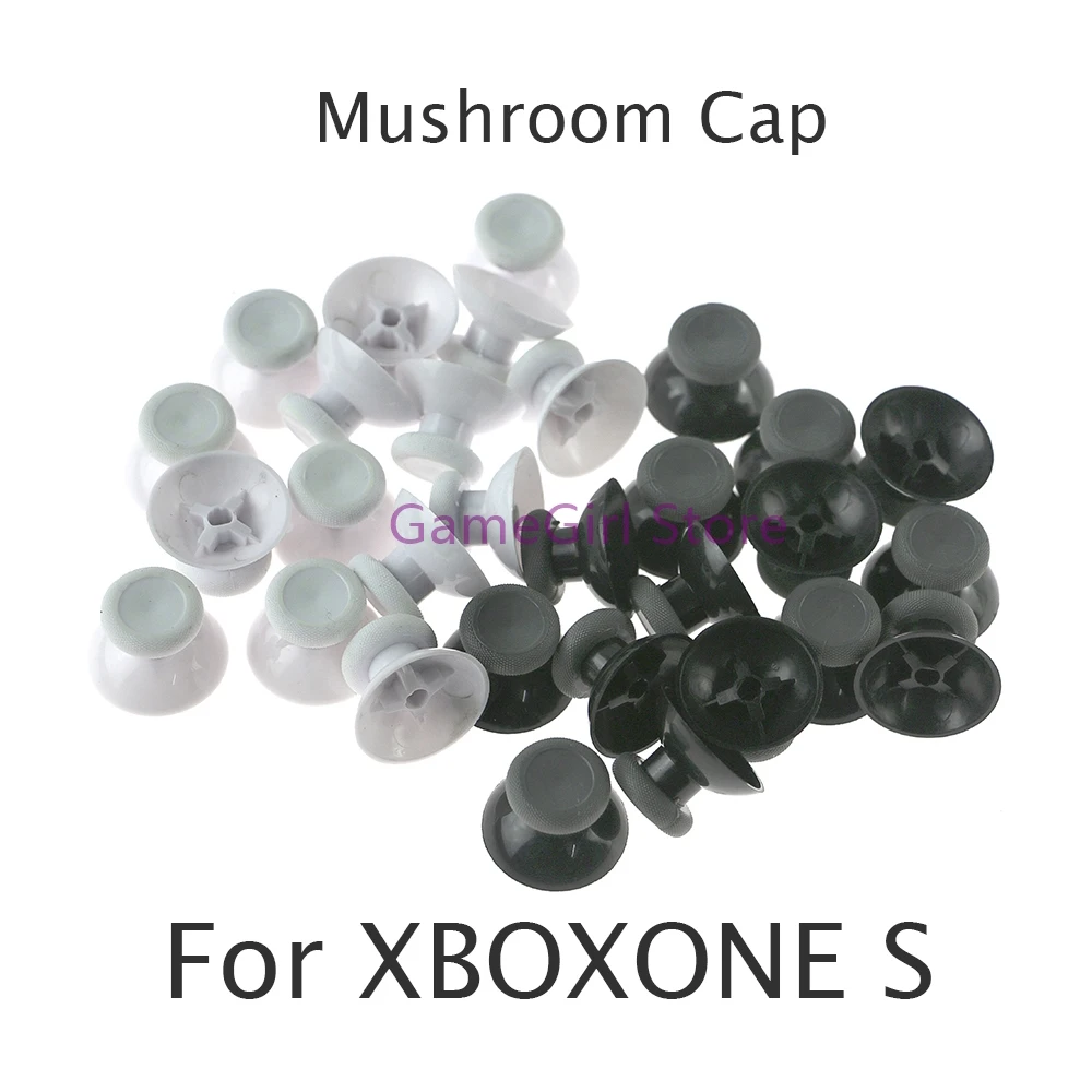 200pcs Black White 3D Analog Joystick Thumb Sticks Mushroom Caps for XBOXONE Slim Xbox One S Controller