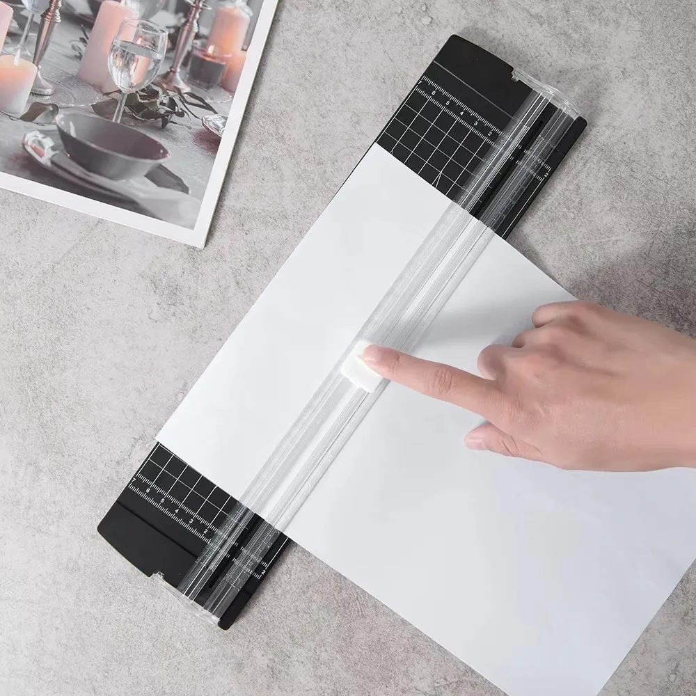 Manual A4 Paper Cutter Bidirectional with Pull-out Ruler A4 Paper Cutting Guillotine Cutting Mat Machine