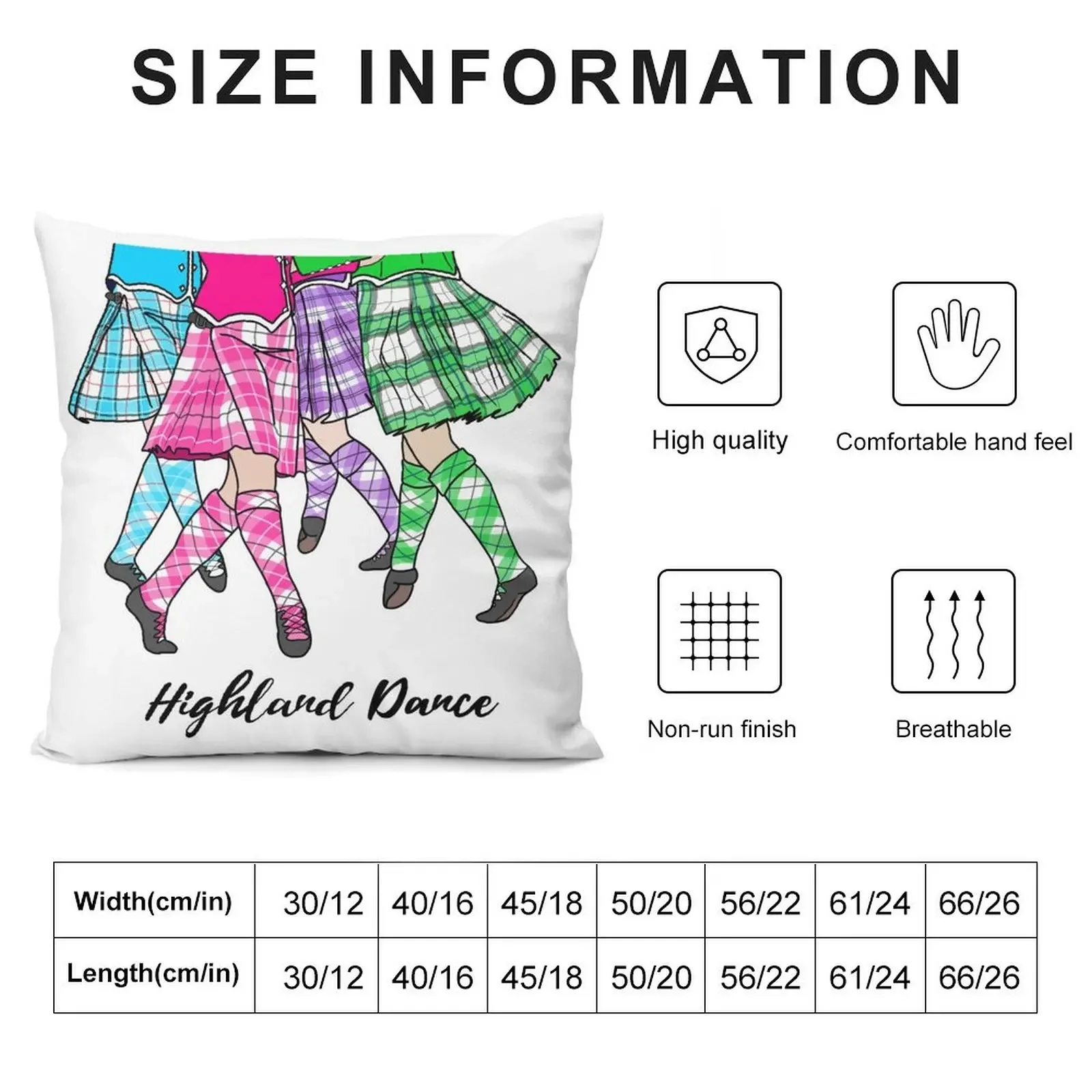 Swaying Kilts Throw Pillow Christmas Throw Pillows Covers Pillowcases Cushion Covers Sofa pillow