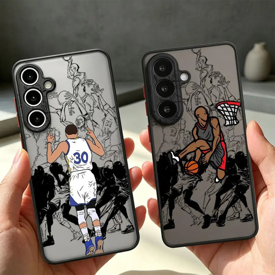 Case for Samsung Galaxy A17 A52 A53 A35 A54 A56 A55 A14 A23 A52S A72 A73 A33 A34 A36 A16 A15 Phone Cover Basketball Star Cool
