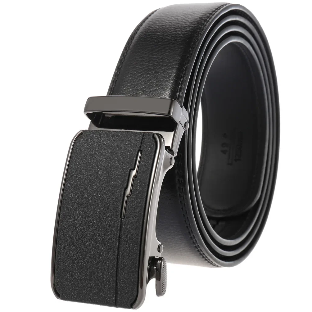 2022 Full-grain leather Brand Belt Men Top Quality Genuine Luxury Leather Belts for Men Strap Male Metal Automatic Buckle