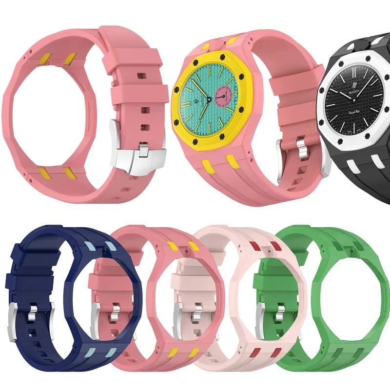 2026 2-In-1Strap+Silicone Strap For Swatch X AP Royal Pop Pocket Watch Change T…