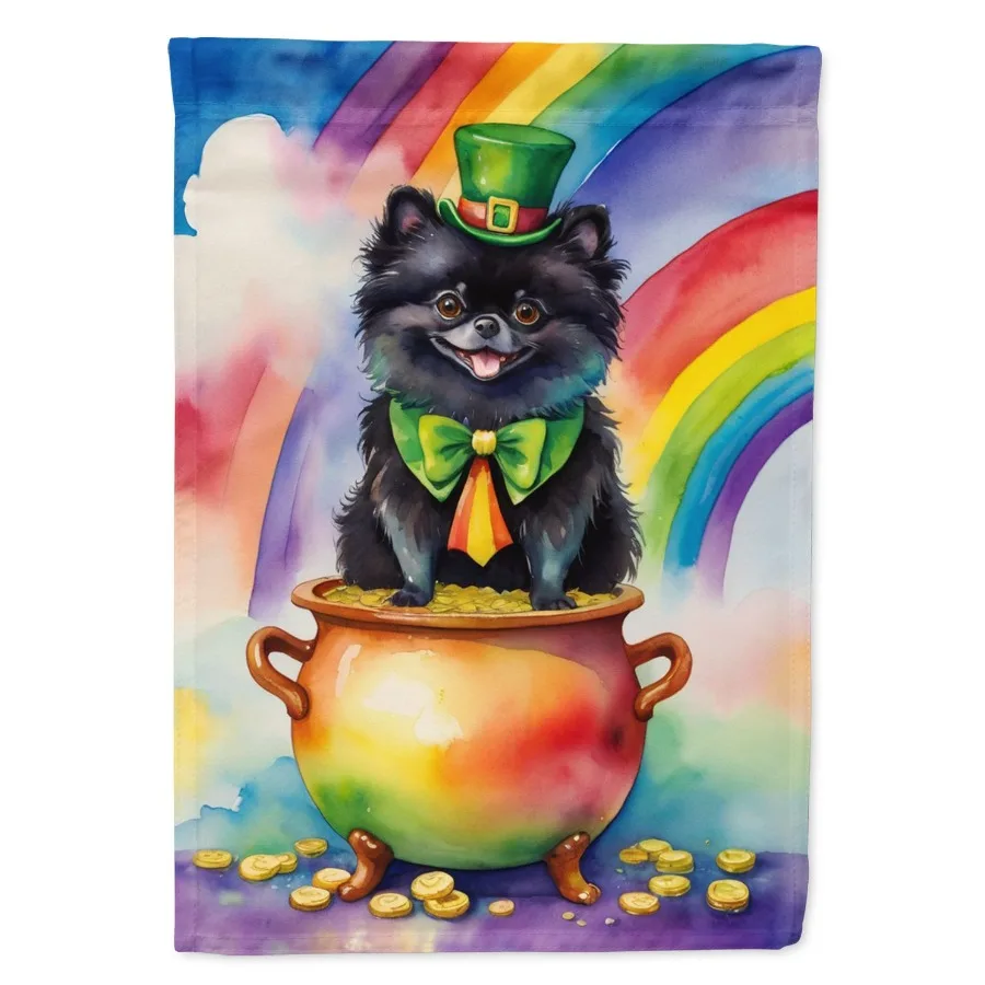

Pomeranian St Patrick's Day Garden Flag Mailbox Flag Drative Yard Flag Banner Outside Patio Artwork Yard Flower Beds Garden Siz