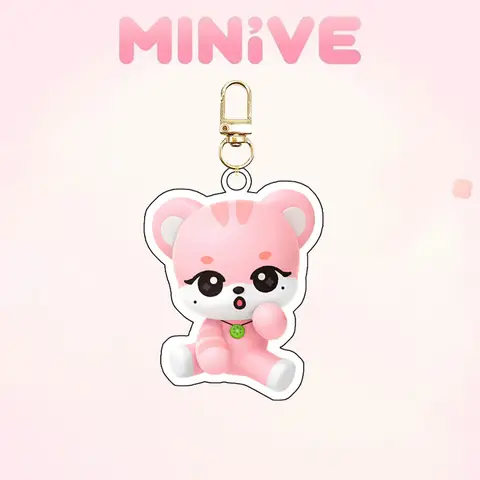 IVE MINIVEK Kpop Group Idol Akryl Nyckelring Härlig Väska Charms Hänge Fans Gåva Nyckelring Söt Souvenir Kreativ Ny Kingring 8 best sales Kpop The Rose - №4