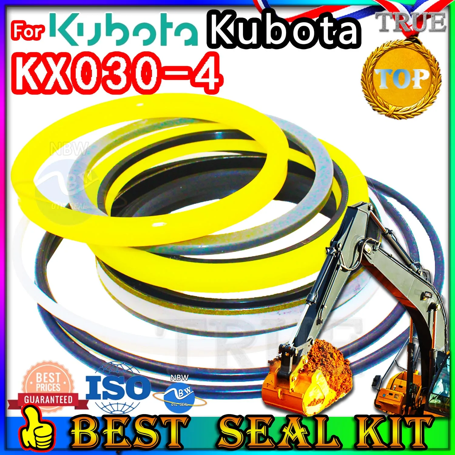 For Kubota KX030-4 Oil Seal Repair Kit Boom Arm Bucket Excavator Hydraulic Cylinder KX030 4 Machinery Maintenance Floating Parts