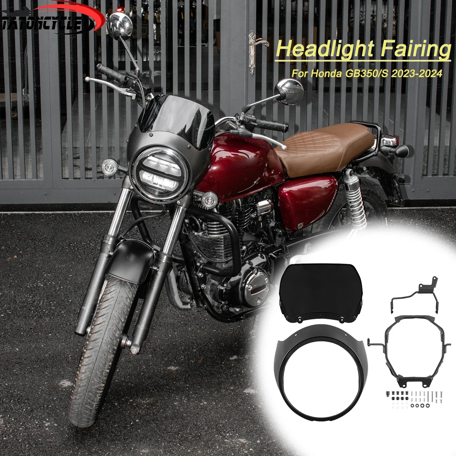 

TaToncycle Motorcycle Windscreen For Honda GB350/GB350S 2023 2024 Windshield Front Headlight Fairing Head Lamp Protection Cover