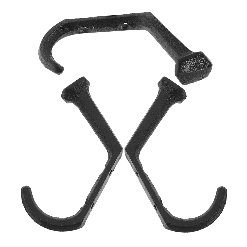 

3pcs Vintage Cast Iron Wall Hooks Retro Farmhouse Decorative Hangers for Clothes Coats Scarves Keys Bathrooms