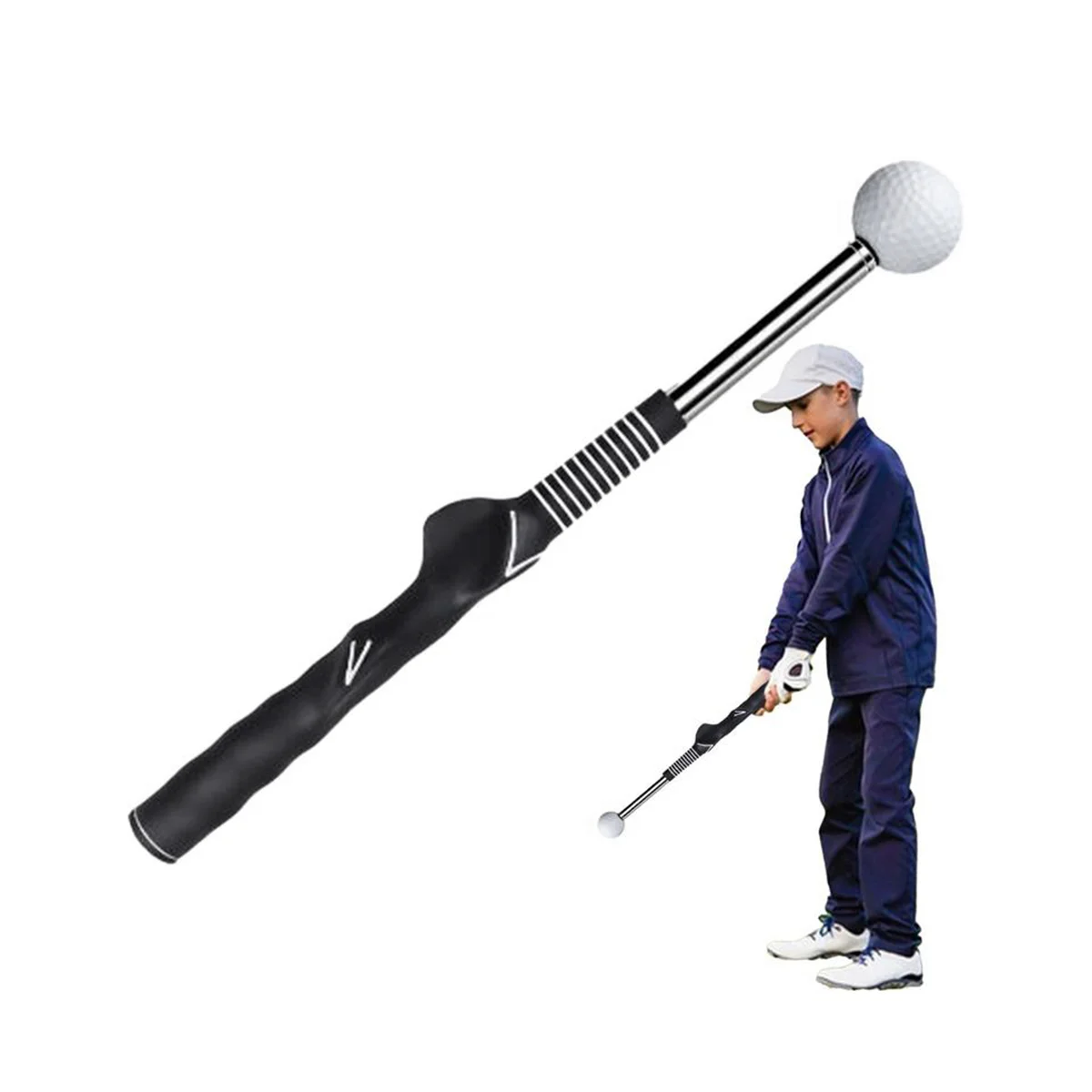 Golf Swing Practice Stick Telescopic Golf Swing Trainer Golf Swing Master Training Aid Golf Practice Posture Corrector