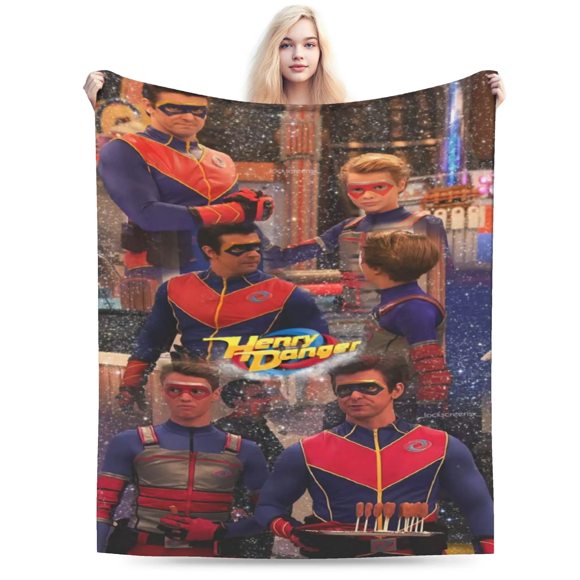 Captain Henry And Kid Danger  Blanket Super Soft Coral Fleece Plush Healing Present  Throw Blankets Quilt