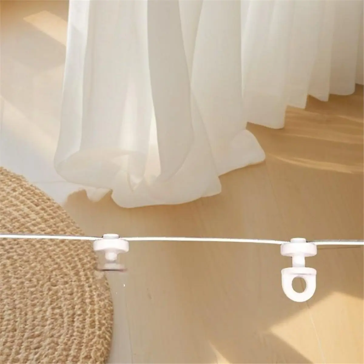 S Fold Curtains Runner - Wave Ripple Fold Curtain Track Runner Plastic Drape Slider Accessories(20m,Spacing 60mm)