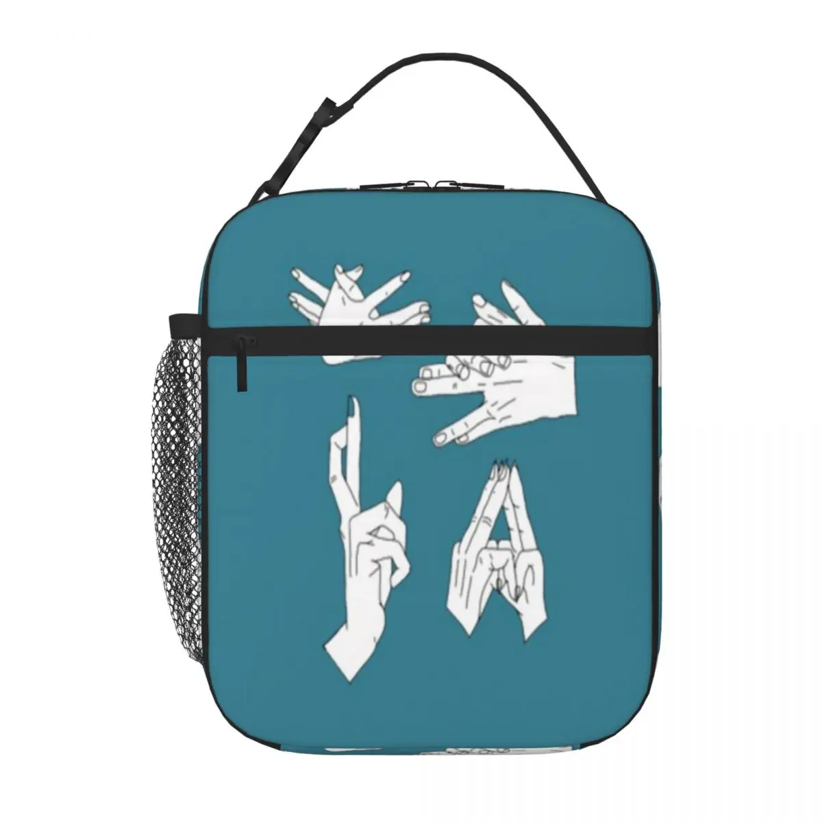 Bestselling JJK Hand Signs Filled In Industrial Style Shoulder Lunch Bag Outdoor Sports Portable Lunch Bag