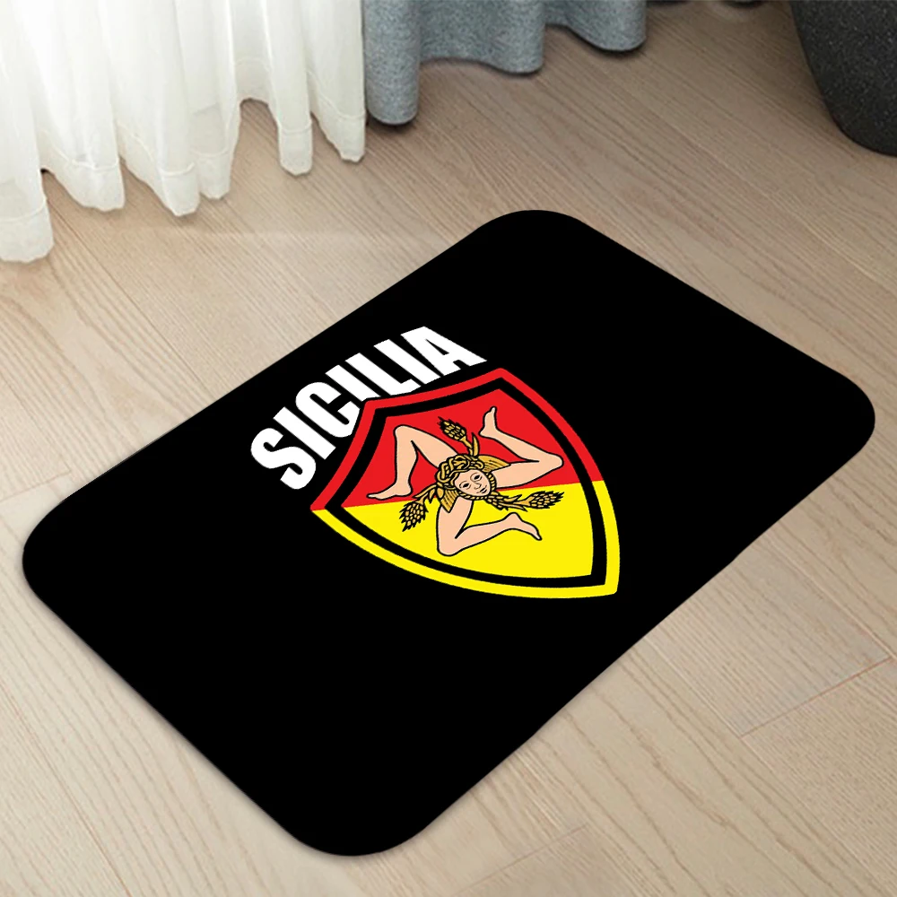 Sicilia logo Doormats Home Carpet Entrance Door Mats Modern Decor Carpet Bathroom Floor Mats 289