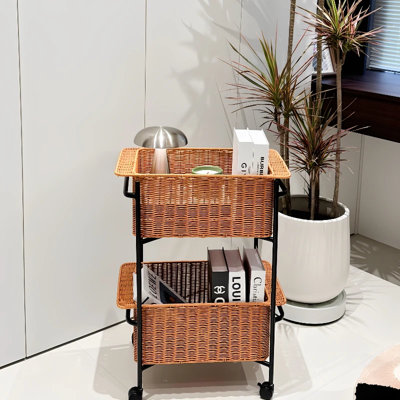 

Storage basket, rack, snack trolley, floor-to-ceiling mobile living room, bathroom, bathroom