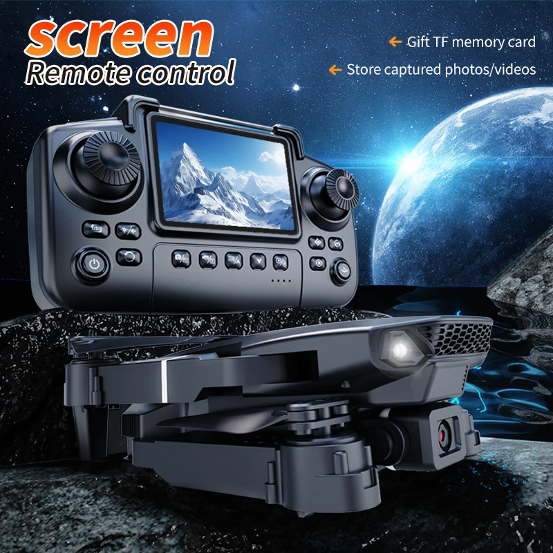 E88 PRO 8K HD Drone with Wide-Angle Camera WiFi FPV Height Hold Foldable RC Quadcopter for Aerial Photography Toys Holiday Gifts