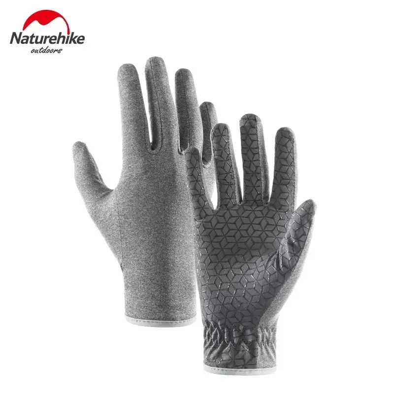 Naturehike Thin Touch Screen Gloves Non Slip Breathable Full Finger Gloves Unisex For Outdoor Sports 2024 New Camping Running