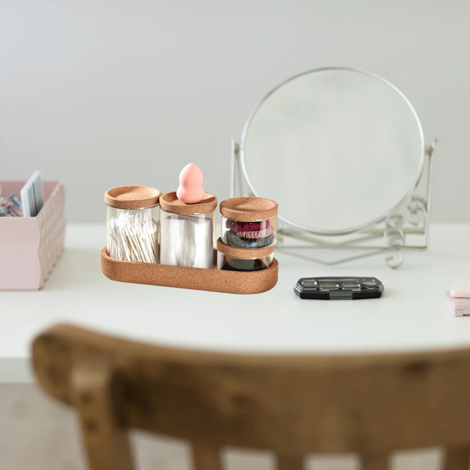 

Прозрачный герметичный контейнер с крышкой, многофункциональный, премиум-класса, для ватных палочек, зубочисток, для ванной и кухни