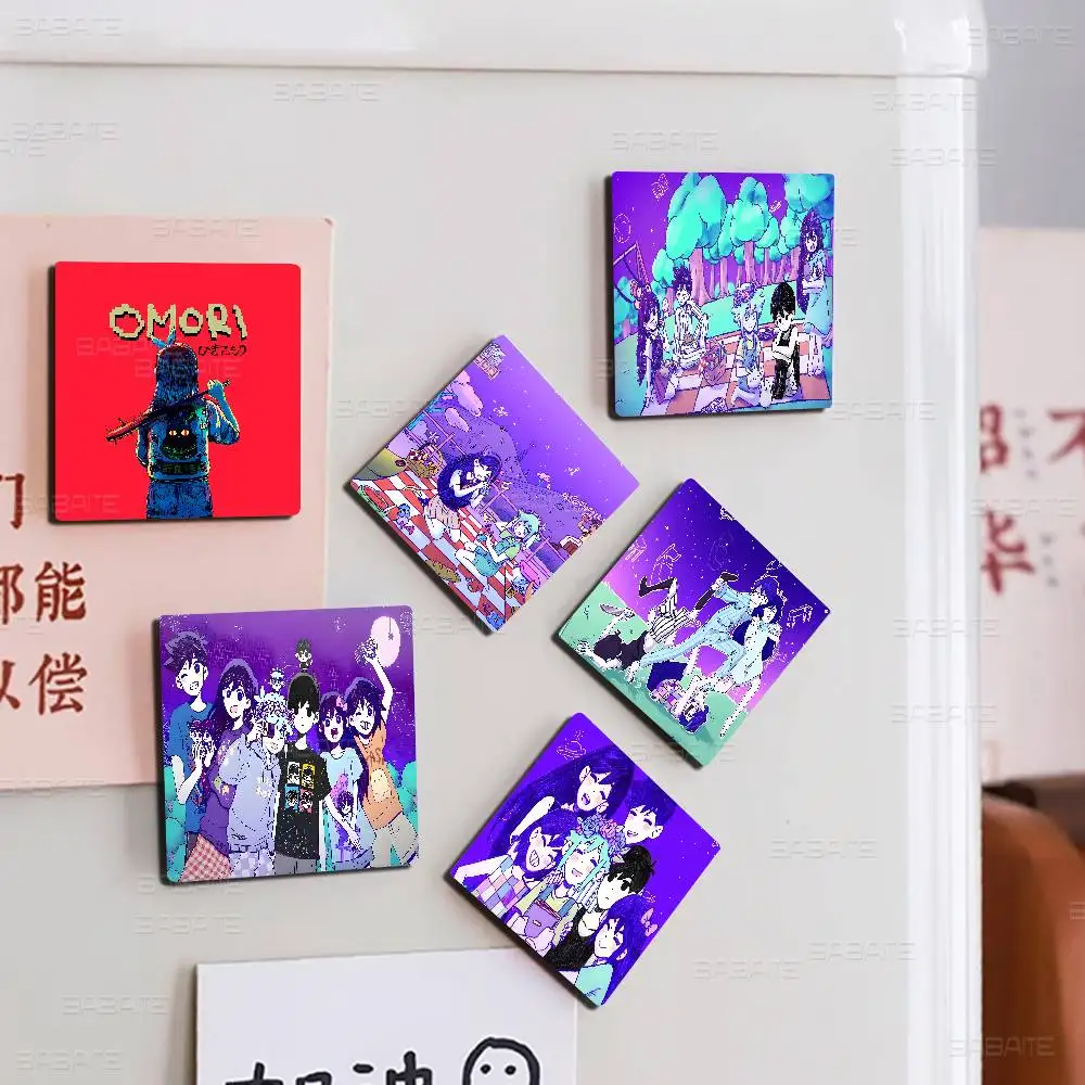 أنيمي نمط لعبة Omori منتجات المغناطيس شخصية التسامي مغناطيس الثلاجة المطبخ