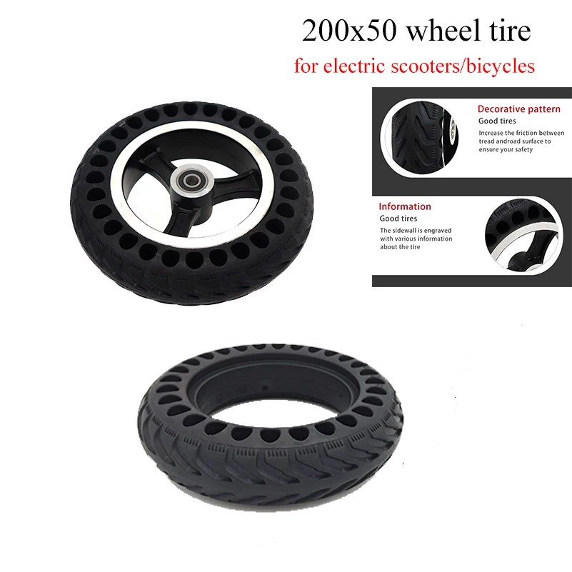 

200X50 Honeycomb Through Hole Wheel, Tire, Trolley Aluminum Wheel Hub Explosion-Proof Tire Replacement