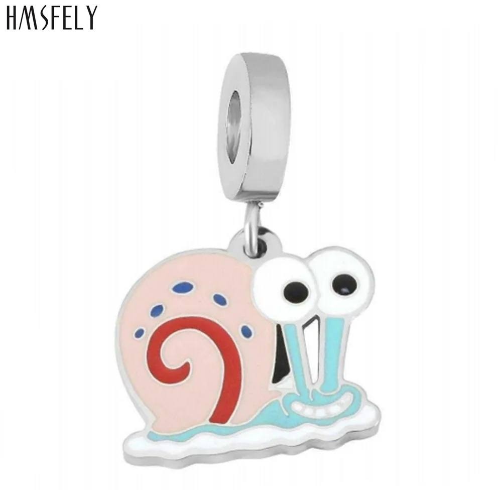 

HMSFELY little snail Tag Pendant For DIY Bracelet Necklace Jewelry Making Accessories Women Bracelets Parts