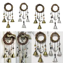 Witch Bells Magical Wind Chimes Banish Evil Crystal Quartz Hanging Pendant Decor