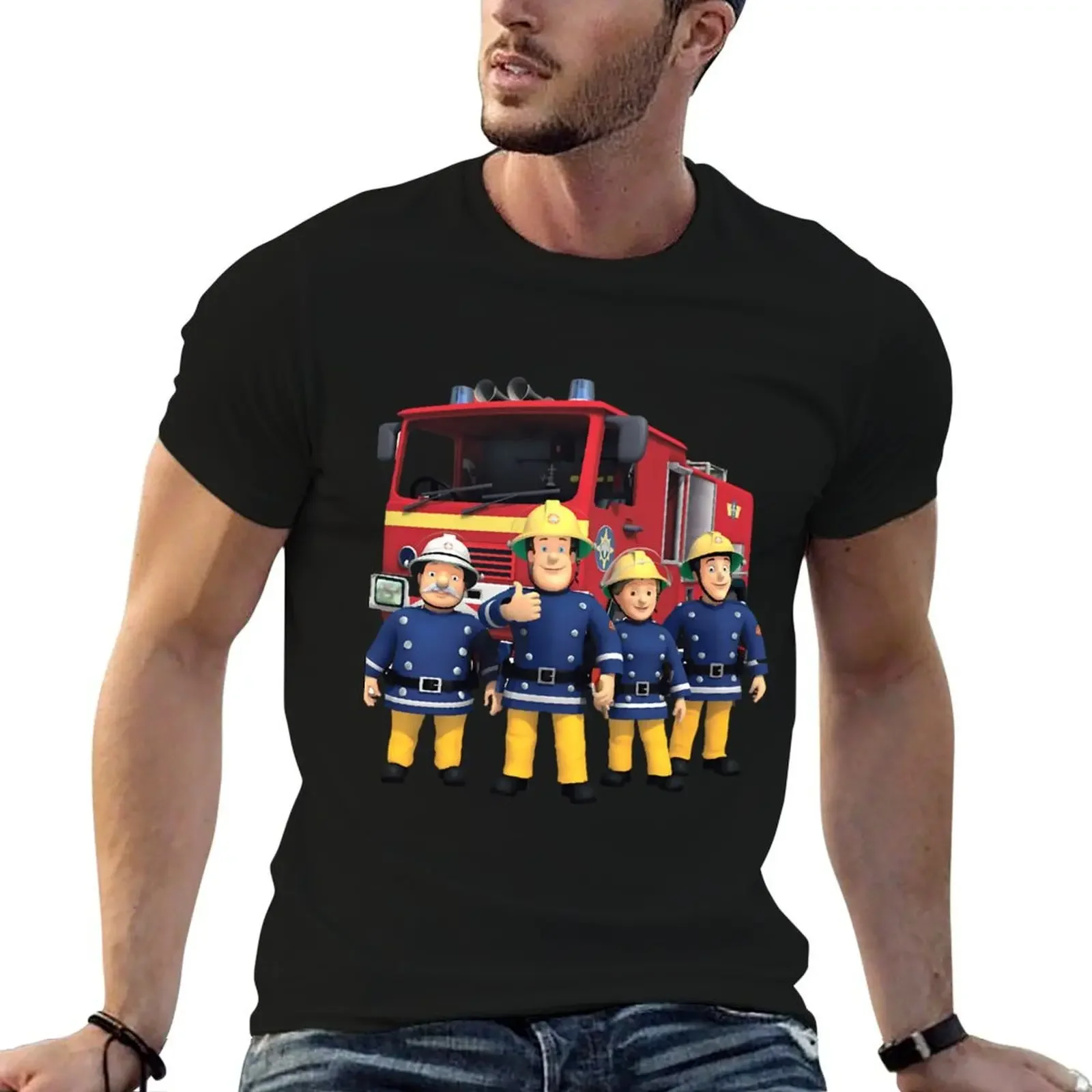 Fireman Sam and Friends T-Shirt aesthetic clothes essential t shirt slim fit t shirts for men