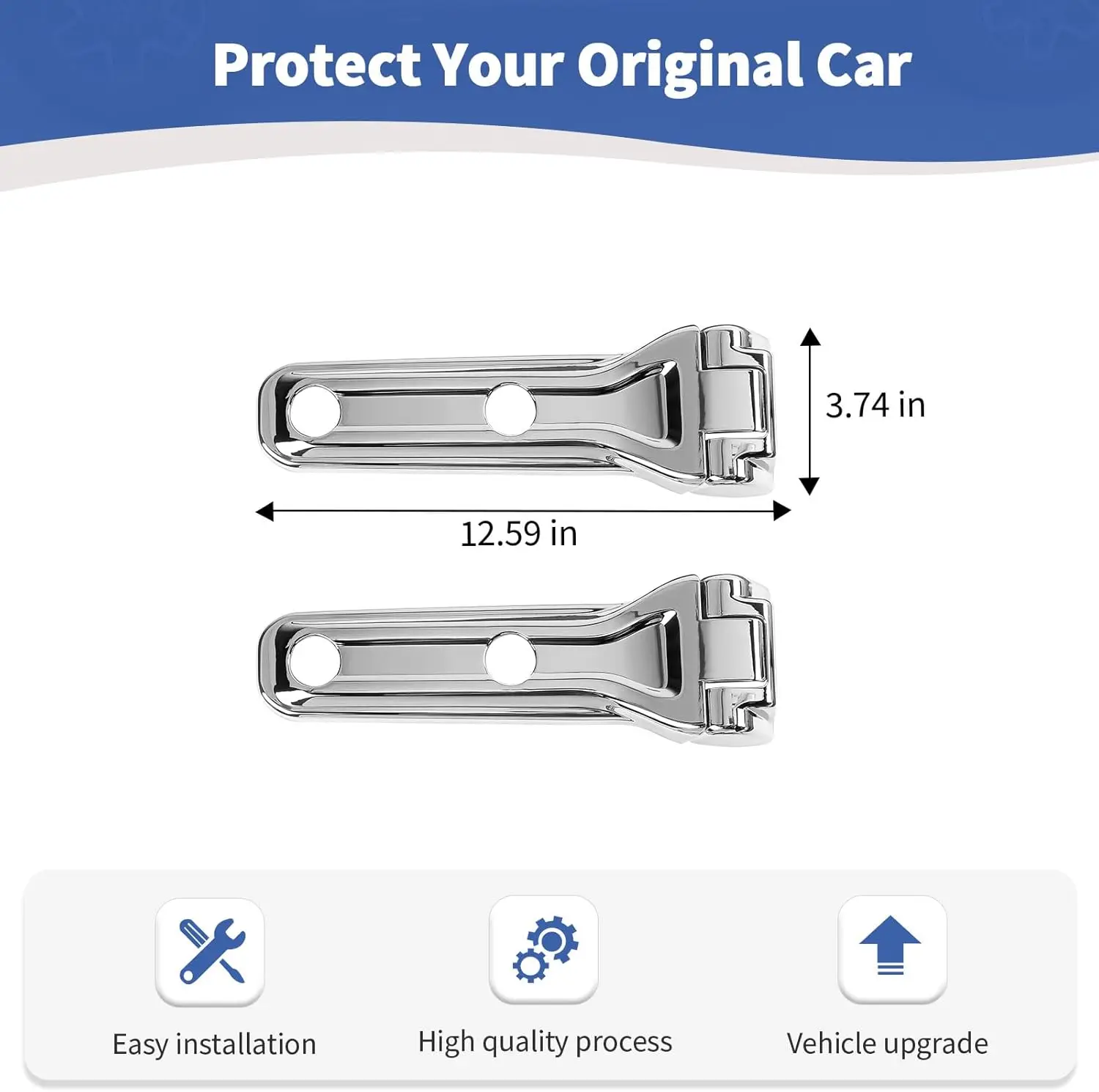 For Jeep JL Tailgate Hinge Cover Trim Decals Black for Jeep Wrangler JL JLU 2018 up Black Sliver Exterior Accessories view 3