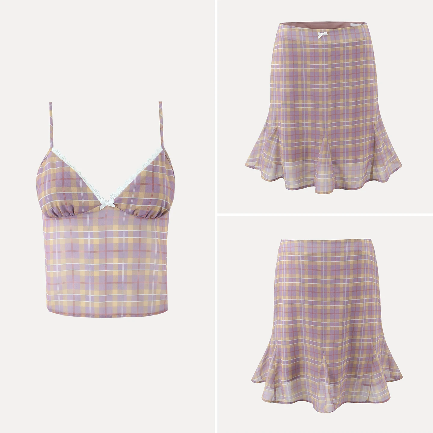 

Faionable Sexy Bal Ruffle Hem ter Ne Dr And Skirt Set for Women Winter 2025 Z Brand Two-Piece Suit