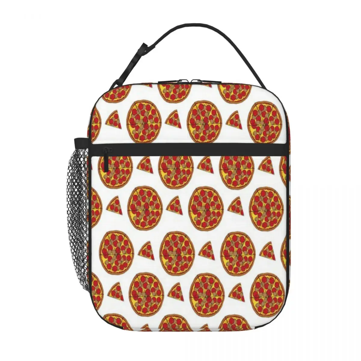 Hot Sale Pizza Pattern Plain Design Lunch Tote Cruise Travel Nylon Lunch Bag