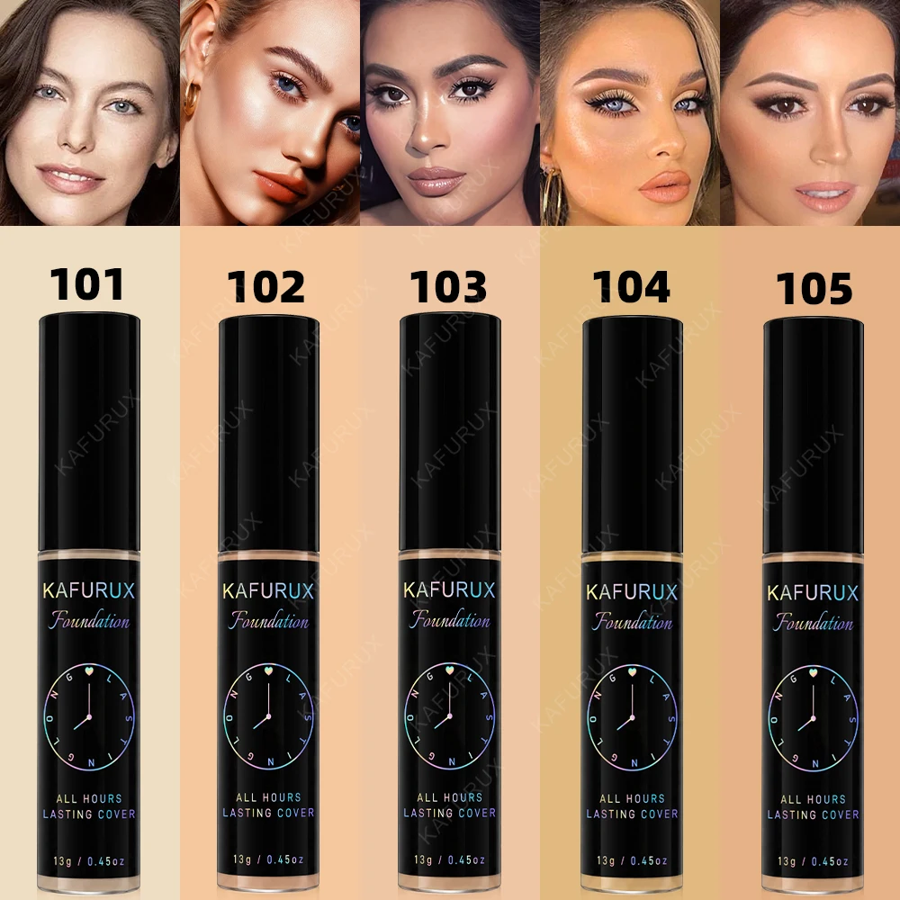 Full Cover Liquid Concealer 5 Color BB Cream Foundation Natural Brightening Makeup Eye Dark Circles Cream High Coverge Face Base