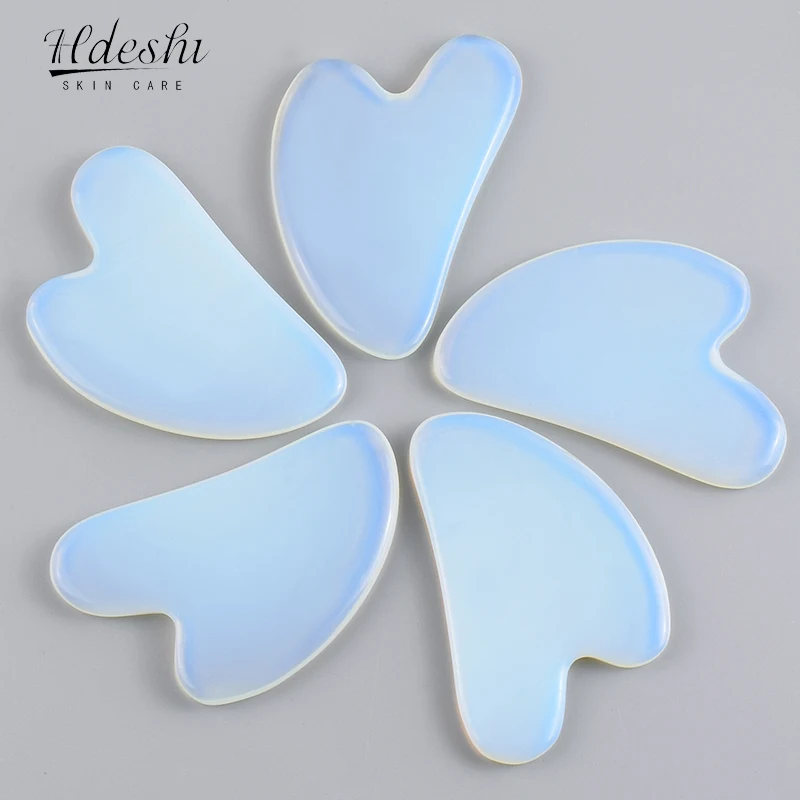 

Опаловый массажер для лица Гуаша, скребок для гуаши, целебный камень, терапия шеи, доска Гуаша, лифтинг лица, антивозрастные инструменты для ухода за кожей