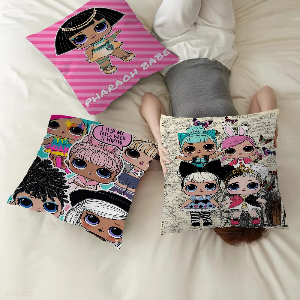 Doll-L-LOLs Cute-S-SURPRISE Pillow Cover For Bedroom Room And Living Room Sofa Decorative Cushion Cover